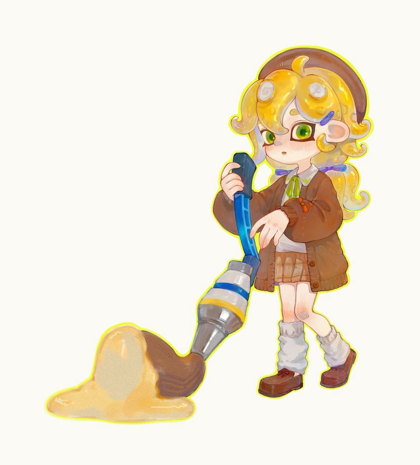 octoling player character and octoling girl (splatoon) drawn by dmwggg