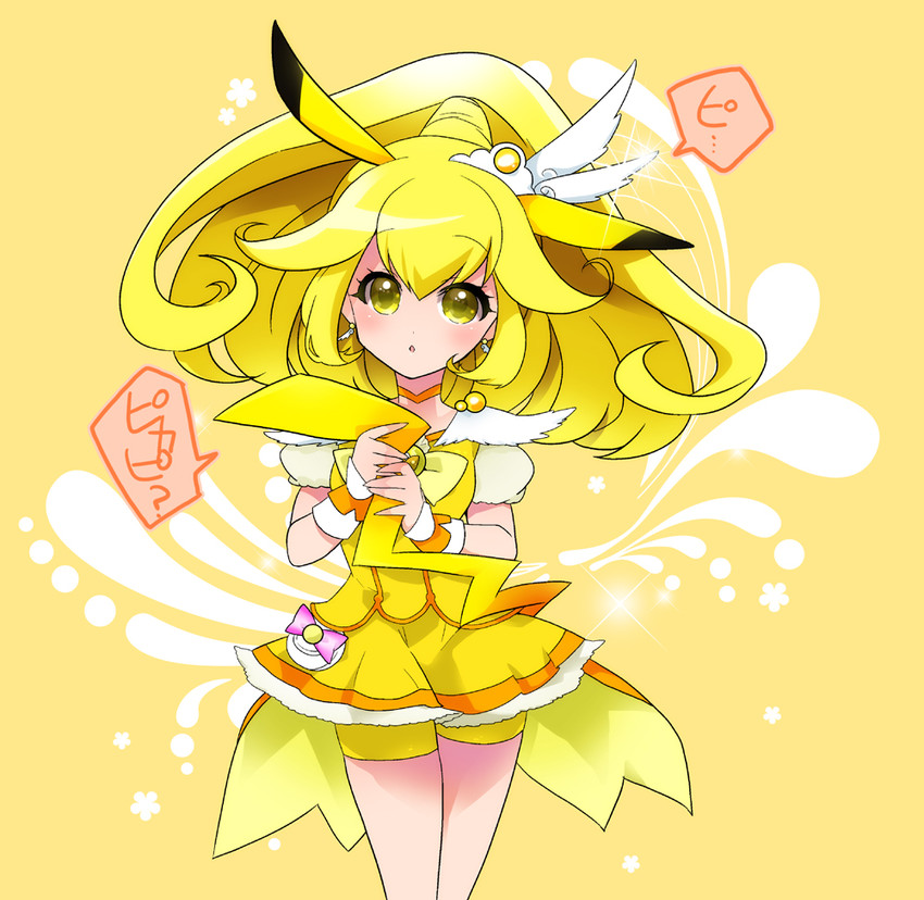 pikachu, kise yayoi, and cure peace (pokemon and 2 more) drawn by kondoru
