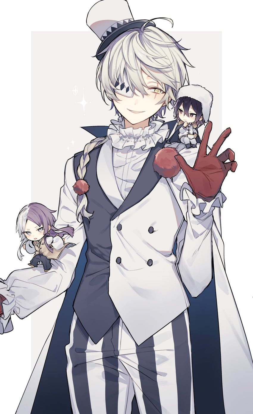 fyodor dostoyevsky, nikolai gogol, and sigma (bungou stray dogs) drawn by koduyama