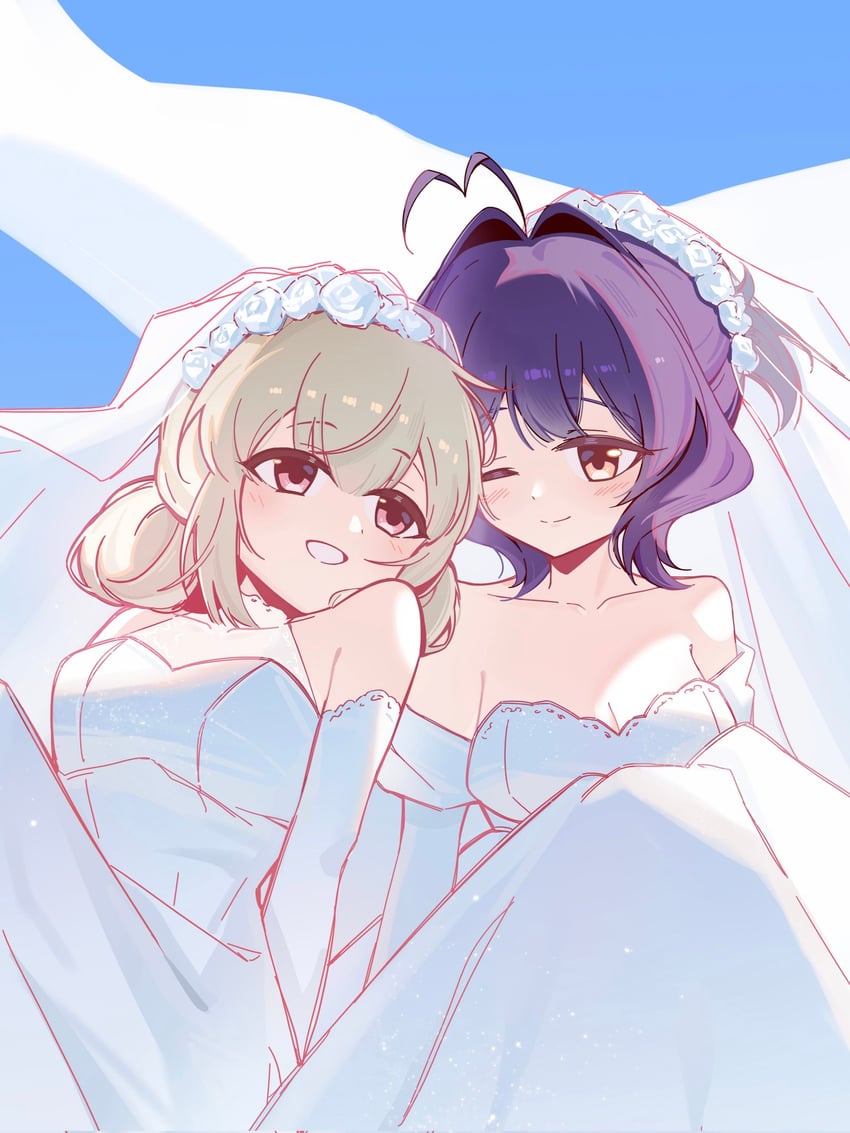 hiiragi utena and araga kiwi (mahou shoujo ni akogarete) drawn by wi58kbma9vq4bb6