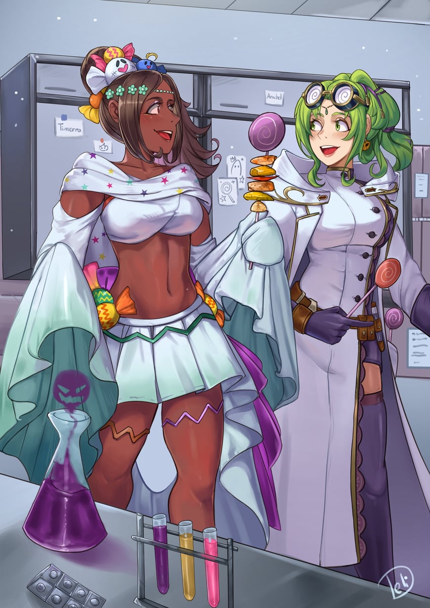timerra and l'arachel (fire emblem and 3 more) drawn by deliciousbrain