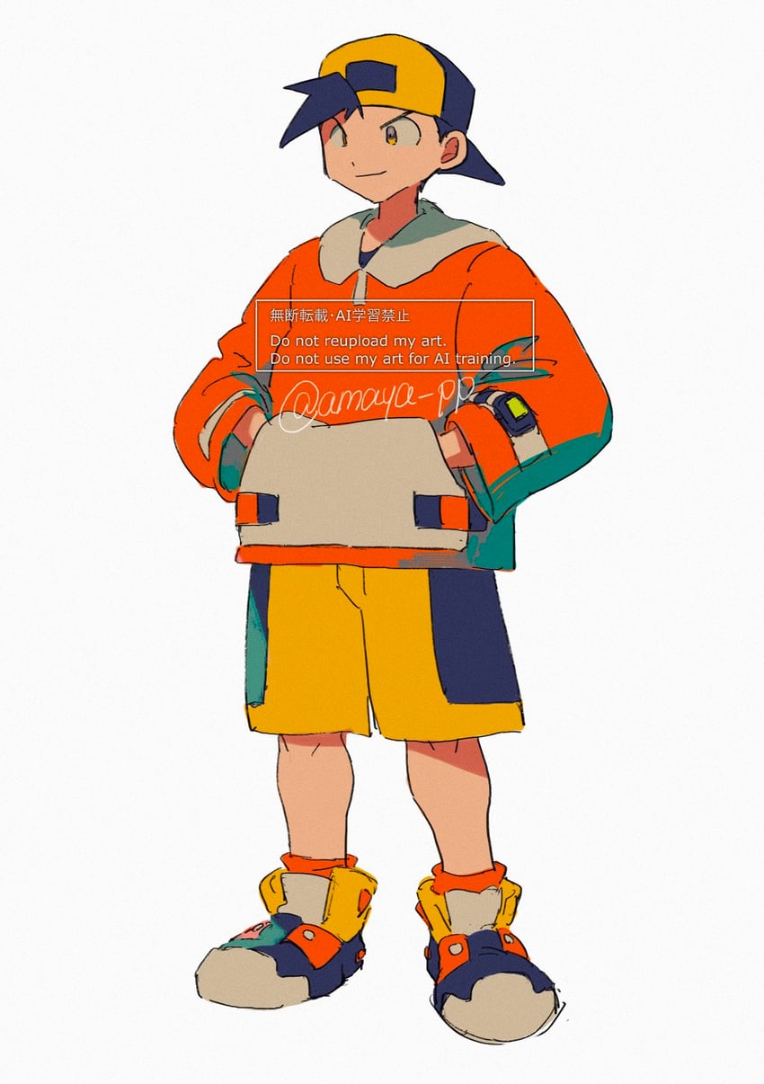 ethan (pokemon and 1 more) drawn by amaya_uw