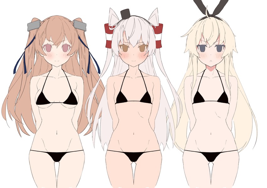 shimakaze, amatsukaze, and johnston (kantai collection) drawn by takanashi_kei_(hitsujikan)