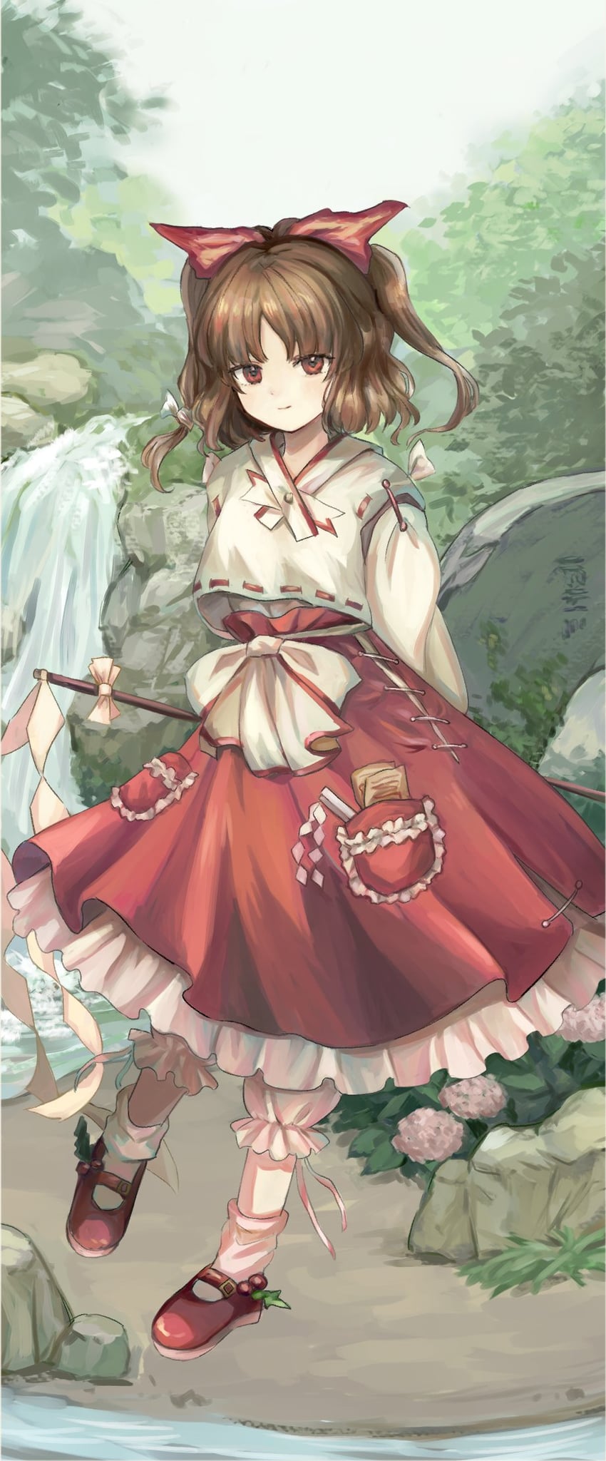 blonde shrine maiden from a future era (touhou and 1 more) drawn by sasami_(shiroi_fuwafuwa)