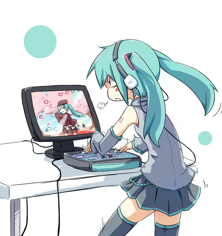hatsune miku (vocaloid and 3 more) drawn by kirimochi