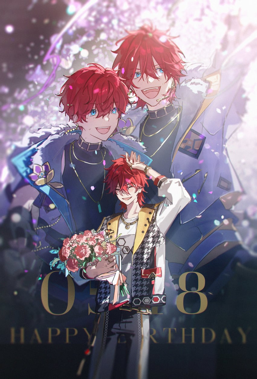 amagi rinne and amagi hiiro (ensemble stars!) drawn by migan