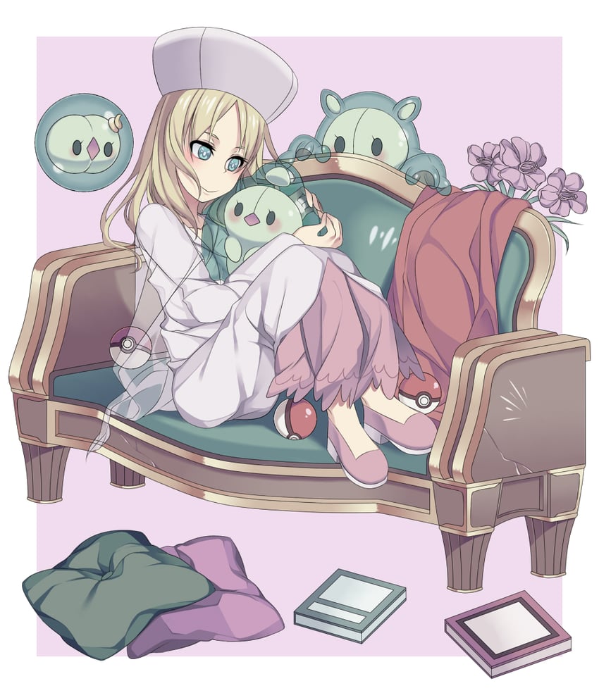 caitlin, reuniclus, solosis, and duosion (pokemon and 1 more) drawn by hikawa_meijin