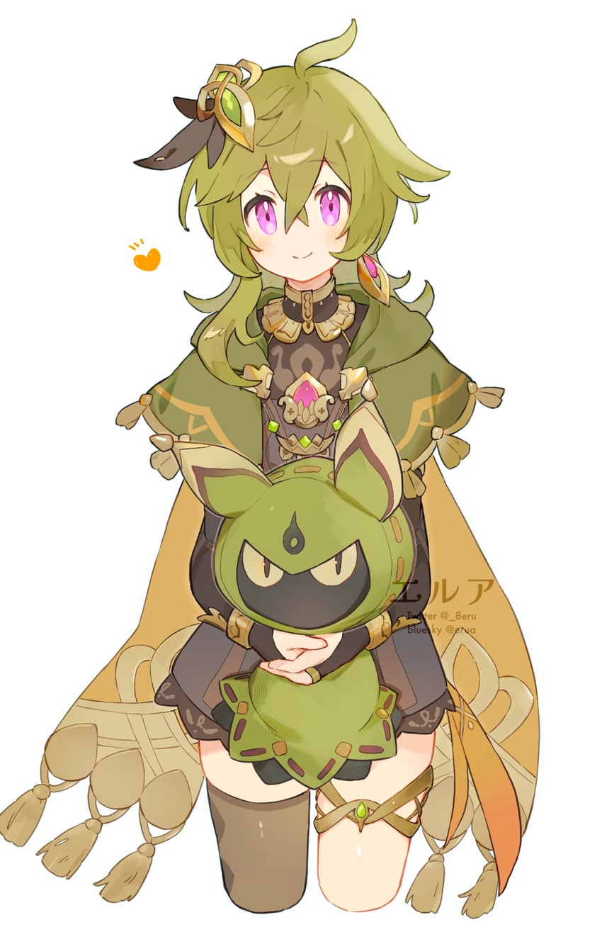 collei and cuilein-anbar (genshin impact) drawn by erua_(_8eru)