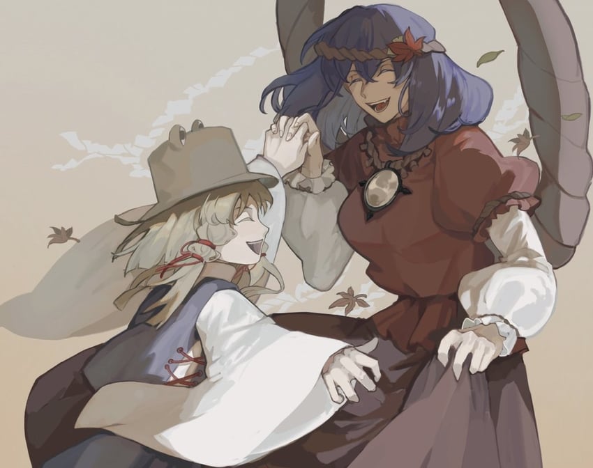 moriya suwako and yasaka kanako (touhou) drawn by sunfish263