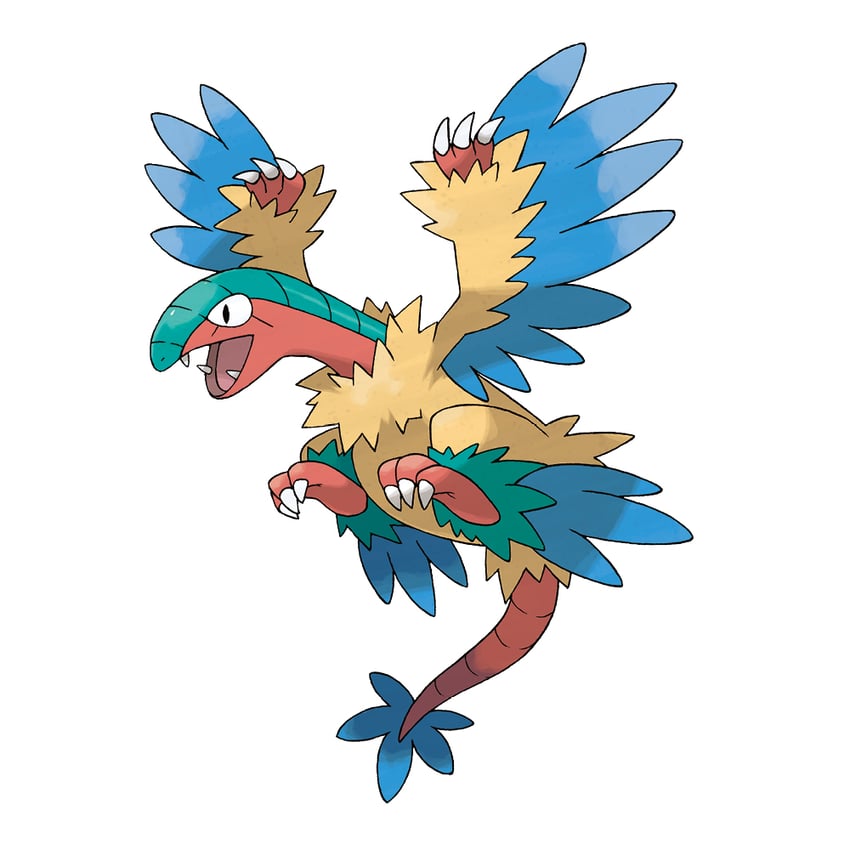 archeops (pokemon and 1 more) drawn by sugimori_ken