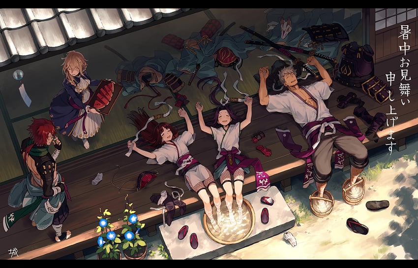 amane, tanosuke, azami, celis, and ugachi (ta ga tame no alchemist) drawn by shiro_(castle.gumi)