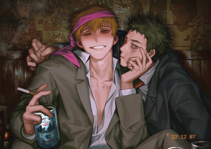 reigen arataka and serizawa katsuya (mob psycho 100) drawn by chino1048