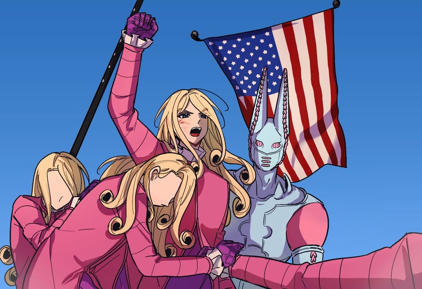 funny valentine and dirty deeds done dirt cheap (jojo no kimyou na bouken and 1 more) drawn by tgw_candy