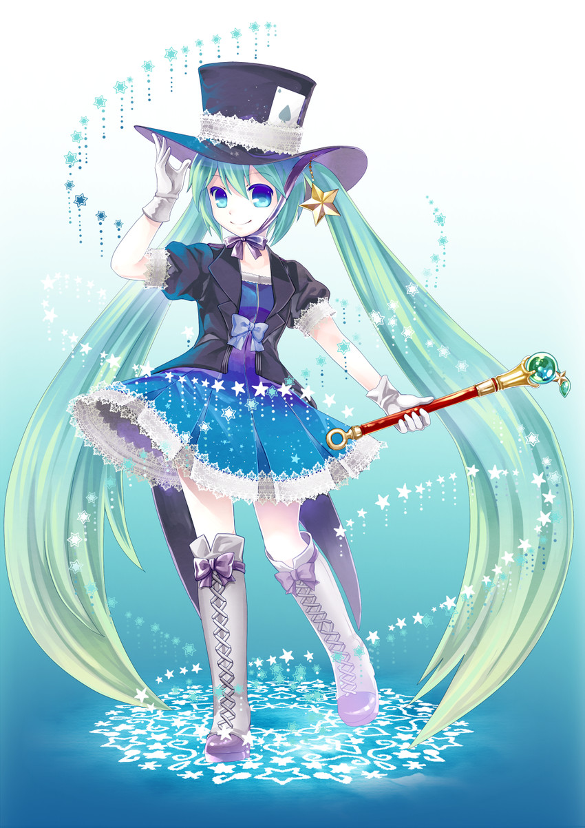 hatsune miku and magical mirai miku (vocaloid and 1 more) drawn by socha