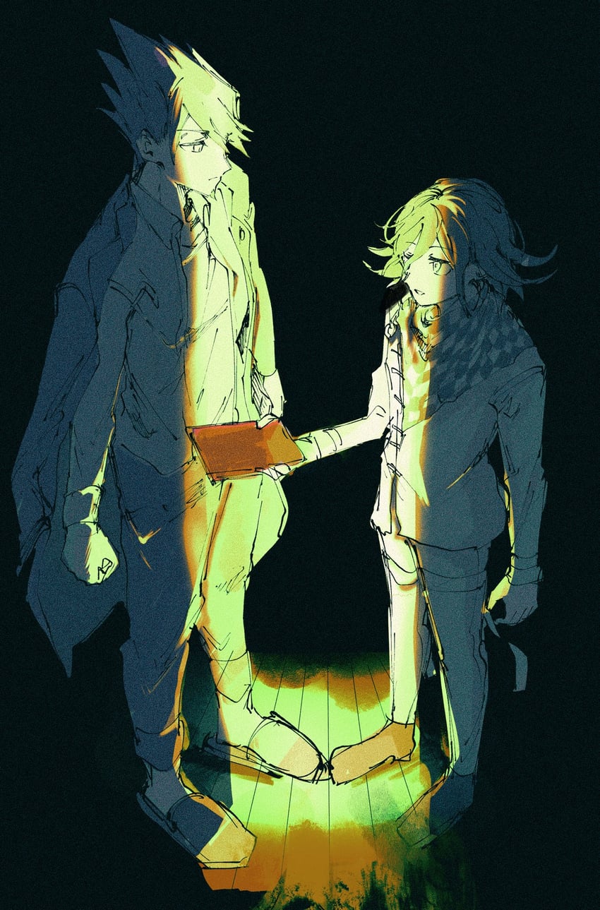 oma kokichi and momota kaito (danganronpa and 1 more) drawn by raise_(lightanswer)