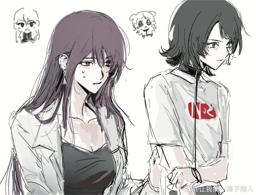 shiina taki and yahata umiri (bang dream! and 1 more) drawn by siy_(shengxiu760722)