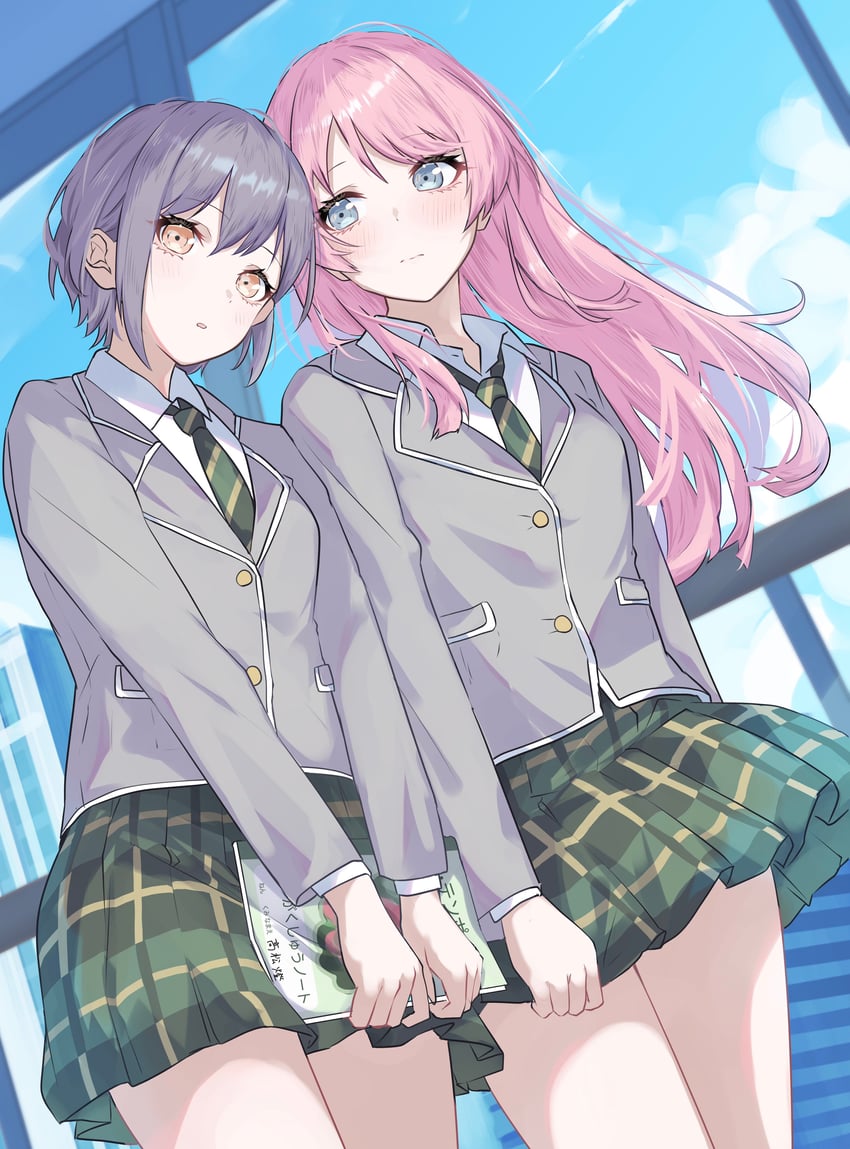 chihaya anon and takamatsu tomori (bang dream! and 1 more) drawn by houji_tea_latte