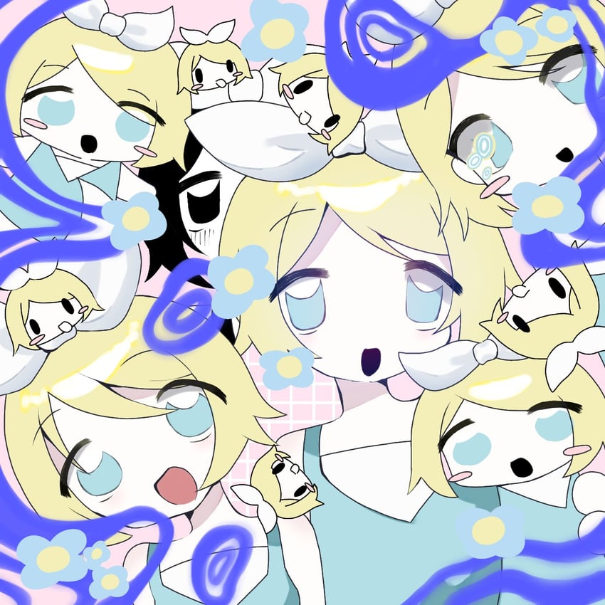 kagamine rin (vocaloid and 1 more) drawn by marome