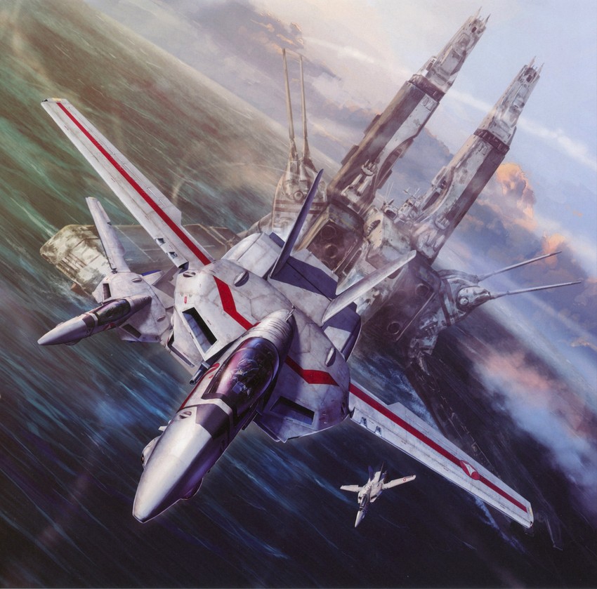 vf-1, sdf-1, ichijou hikaru, vf-1j, vf-1a, and 2 more (macross and 1 more) drawn by tenjin_hidetaka