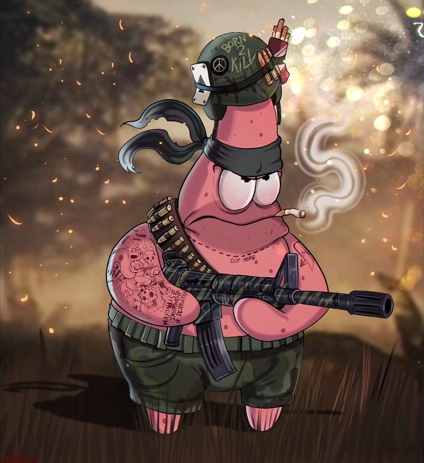 spongebob squarepants, patrick star, plankton, and sandy cheeks (spongebob squarepants) drawn by shadman