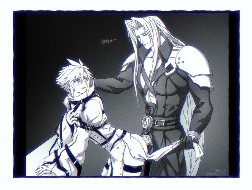 cloud strife and sephiroth (final fantasy and 1 more) drawn by akinahanami1015