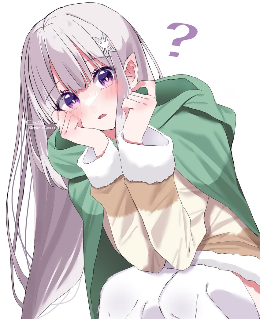 emilia (re:zero kara hajimeru isekai seikatsu) drawn by maria_0422