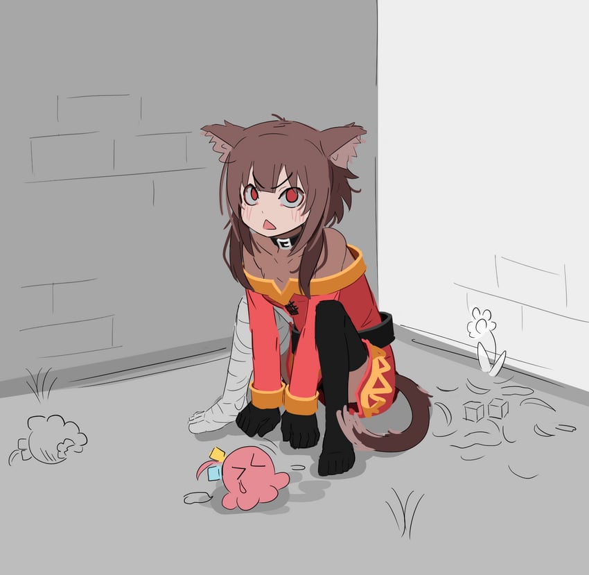 gotoh hitori and megumin (bocchi the rock! and 1 more) drawn by kurokimoko