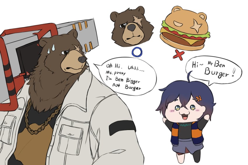 belle and ben bigger (zenless zone zero) drawn by lazybears