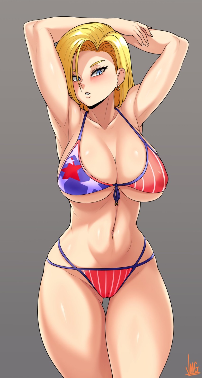 miyamoto musashi and android 18 (fate and 3 more) drawn by jmg