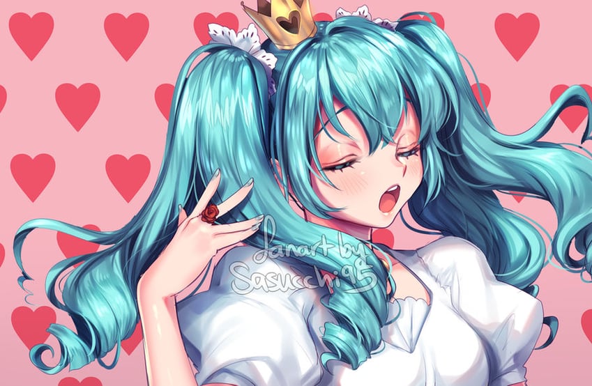 hatsune miku (vocaloid and 1 more) drawn by sasucchi95