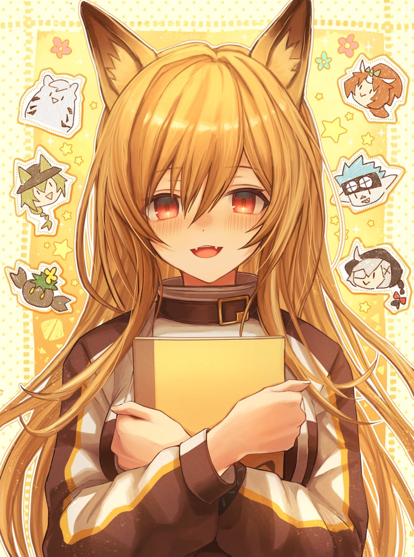 mountain, ceobe, beanstalk, popukar, ethan, and 2 more (arknights) drawn by 3_(sanyako1)