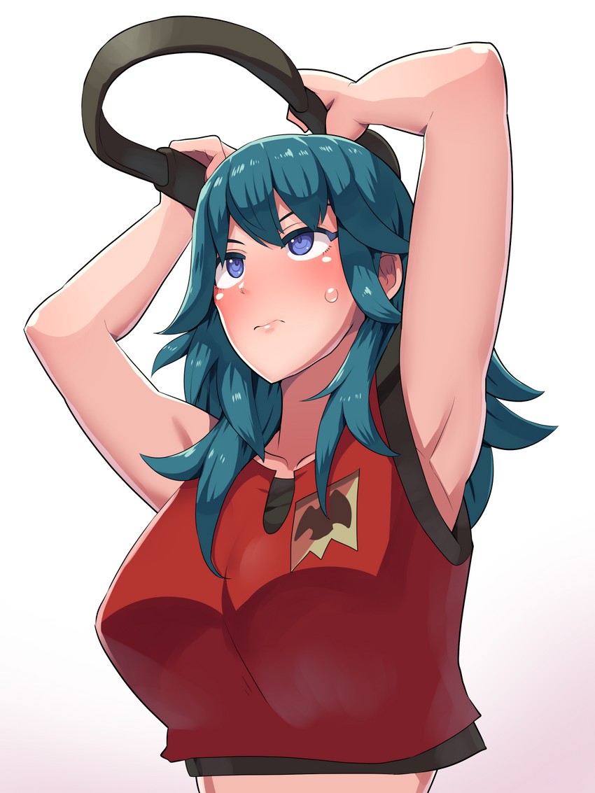female byleth and itou shizuka (fire emblem and 2 more) drawn by boris_(noborhys)