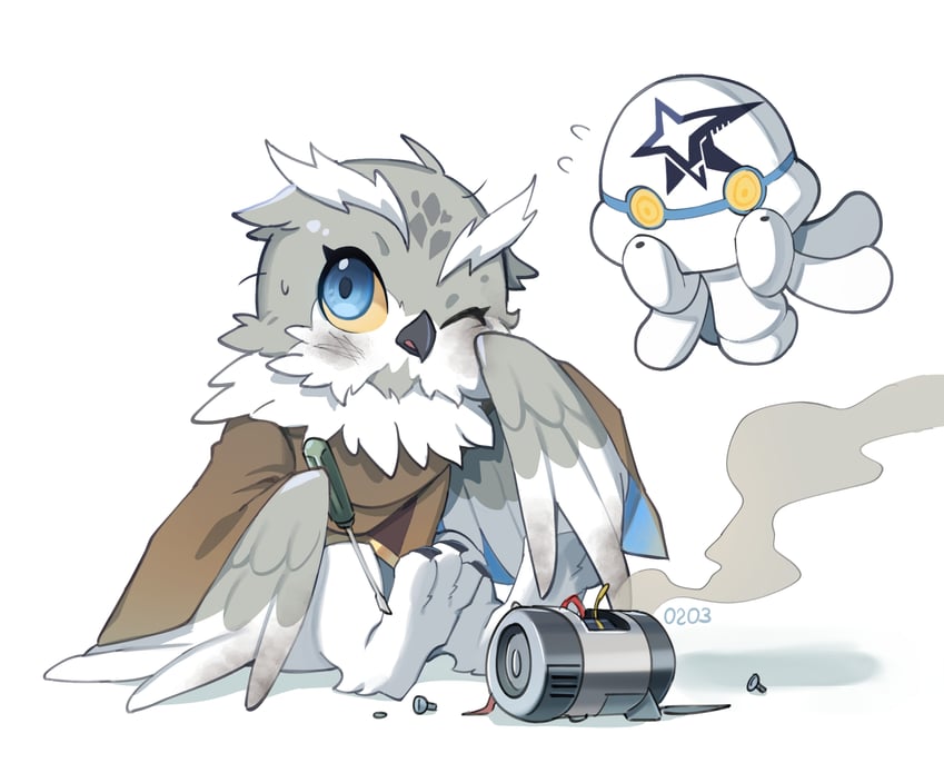 poruneu and merck (star animals) drawn by mono_(bluesky)