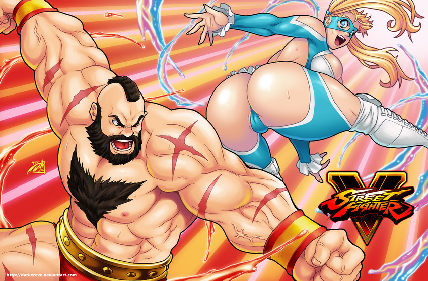 rainbow mika and zangief (street fighter and 1 more) drawn by darkereve