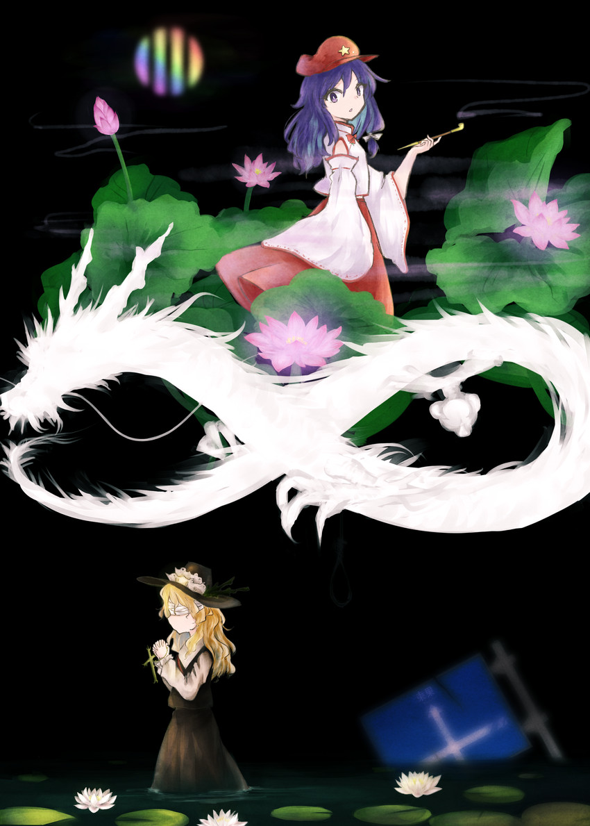 jacket girl and label girl (touhou) drawn by lazy_(ymir_ragnarok)