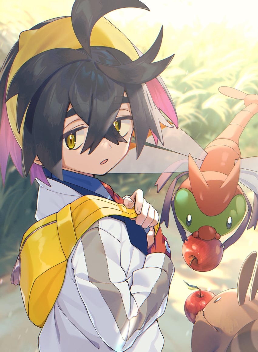 kieran, sentret, and yanma (pokemon and 1 more) drawn by yupiteru