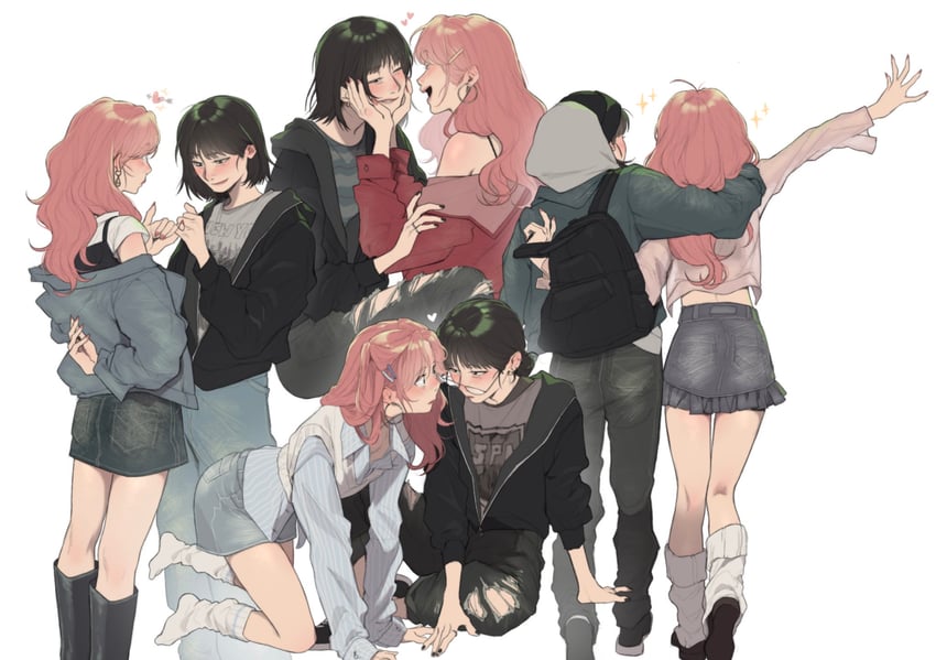 koga mitsuki and oosawa aya (kininatteru hito ga otoko ja nakatta) drawn by monnbr