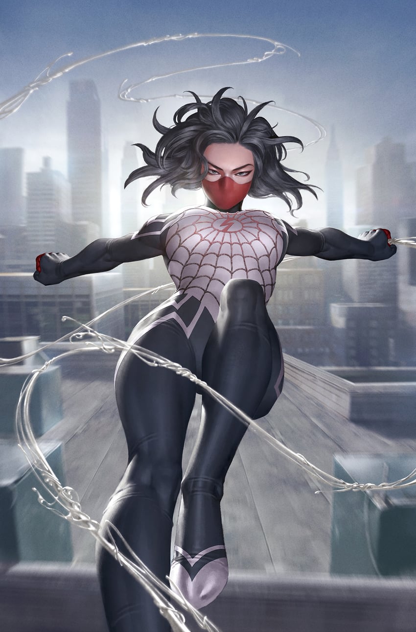 silk and cindy moon (marvel and 1 more) drawn by yoon_junggeun