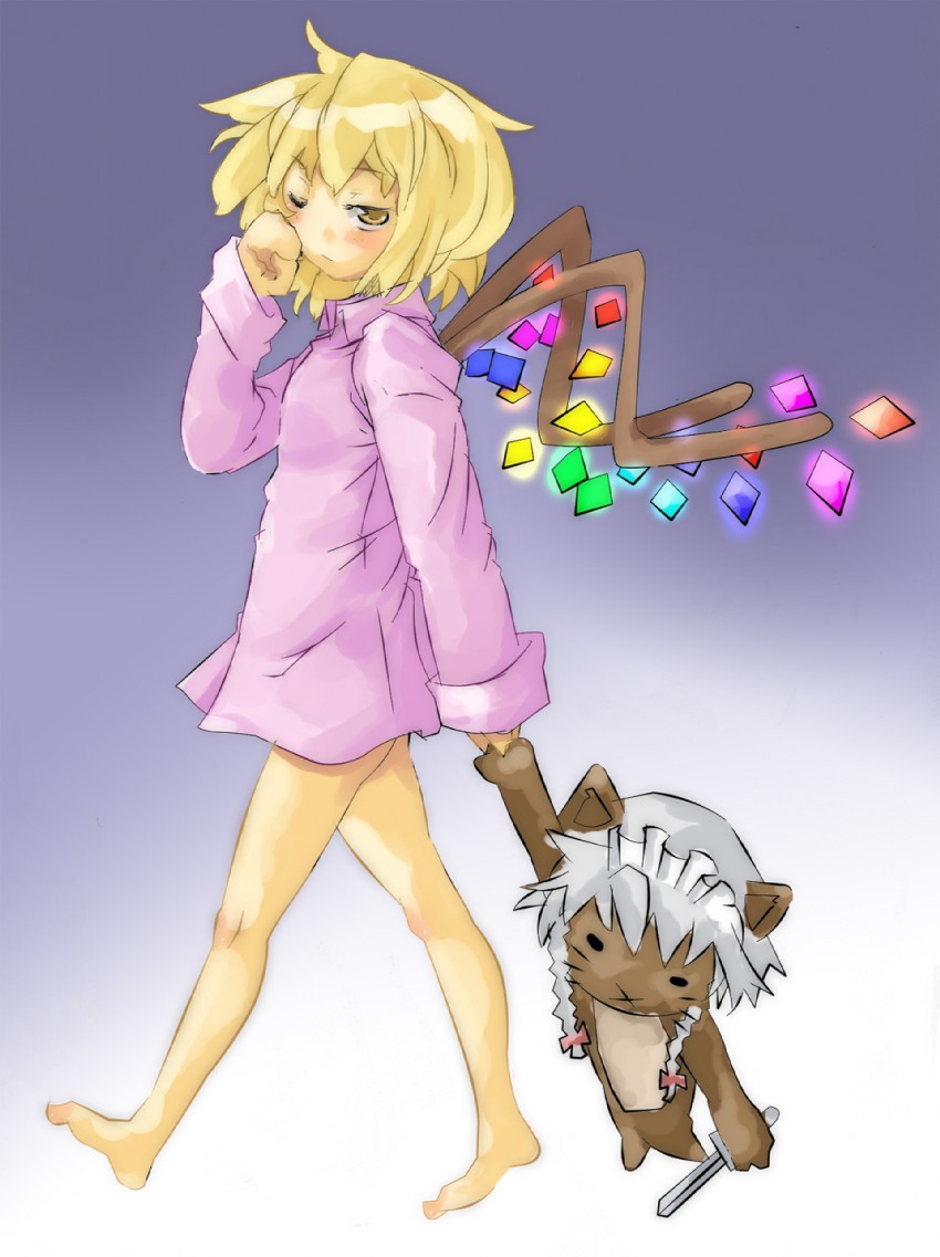 flandre scarlet and izayoi sakuya (touhou) drawn by ofuro_mantarou
