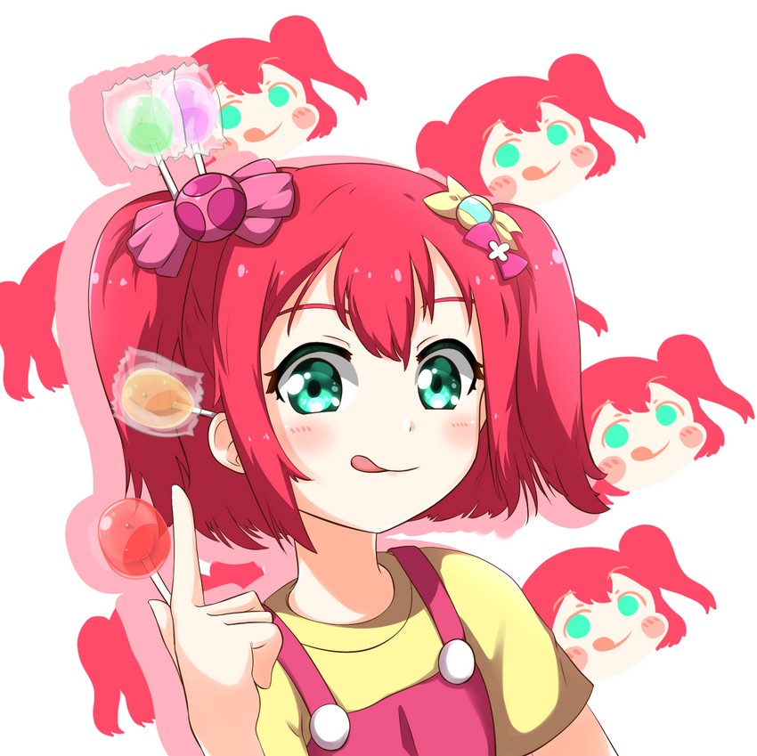 kurosawa ruby and peko-chan (love live! and 2 more) drawn by basukechi