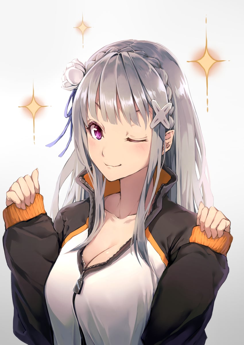 emilia (re:zero kara hajimeru isekai seikatsu) drawn by igiita_(zmkt3747)