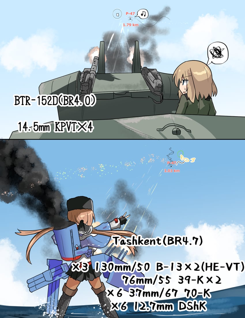 katyusha and tashkent (kantai collection and 2 more) drawn by komachinofu