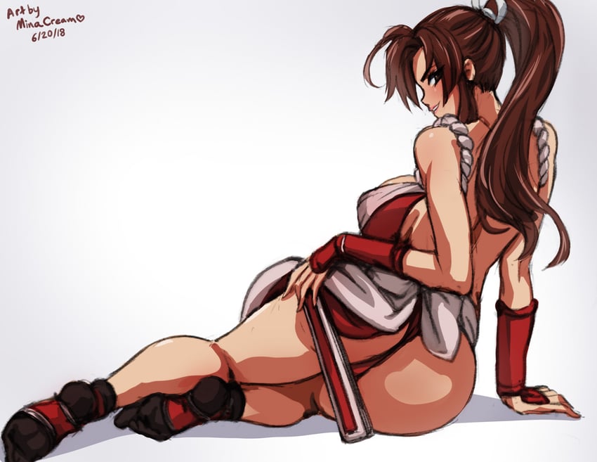 shiranui mai (the king of fighters and 1 more) drawn by mina_cream