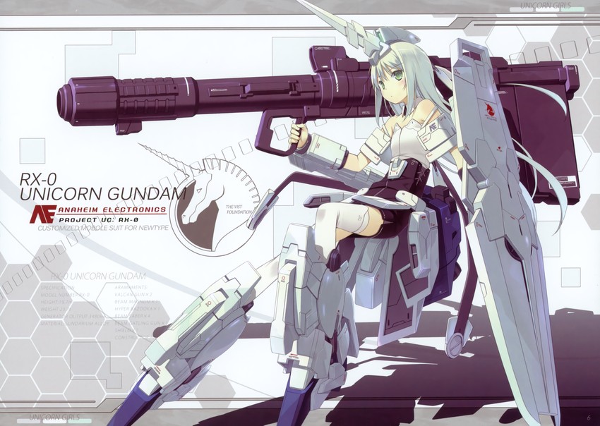 unicorn gundam (gundam and 1 more) drawn by poco_(asahi_age)