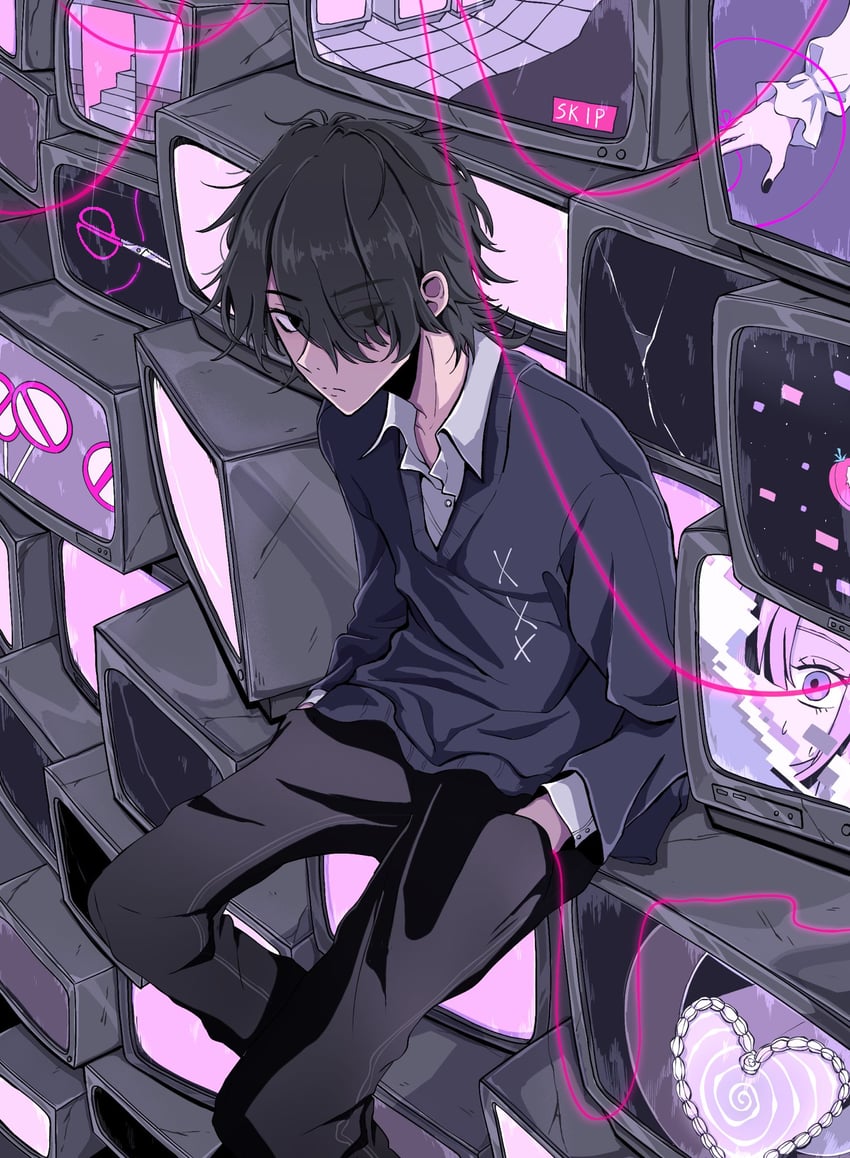 gray-kun (zutto mayonaka de ii no ni and 1 more) drawn by enen0229