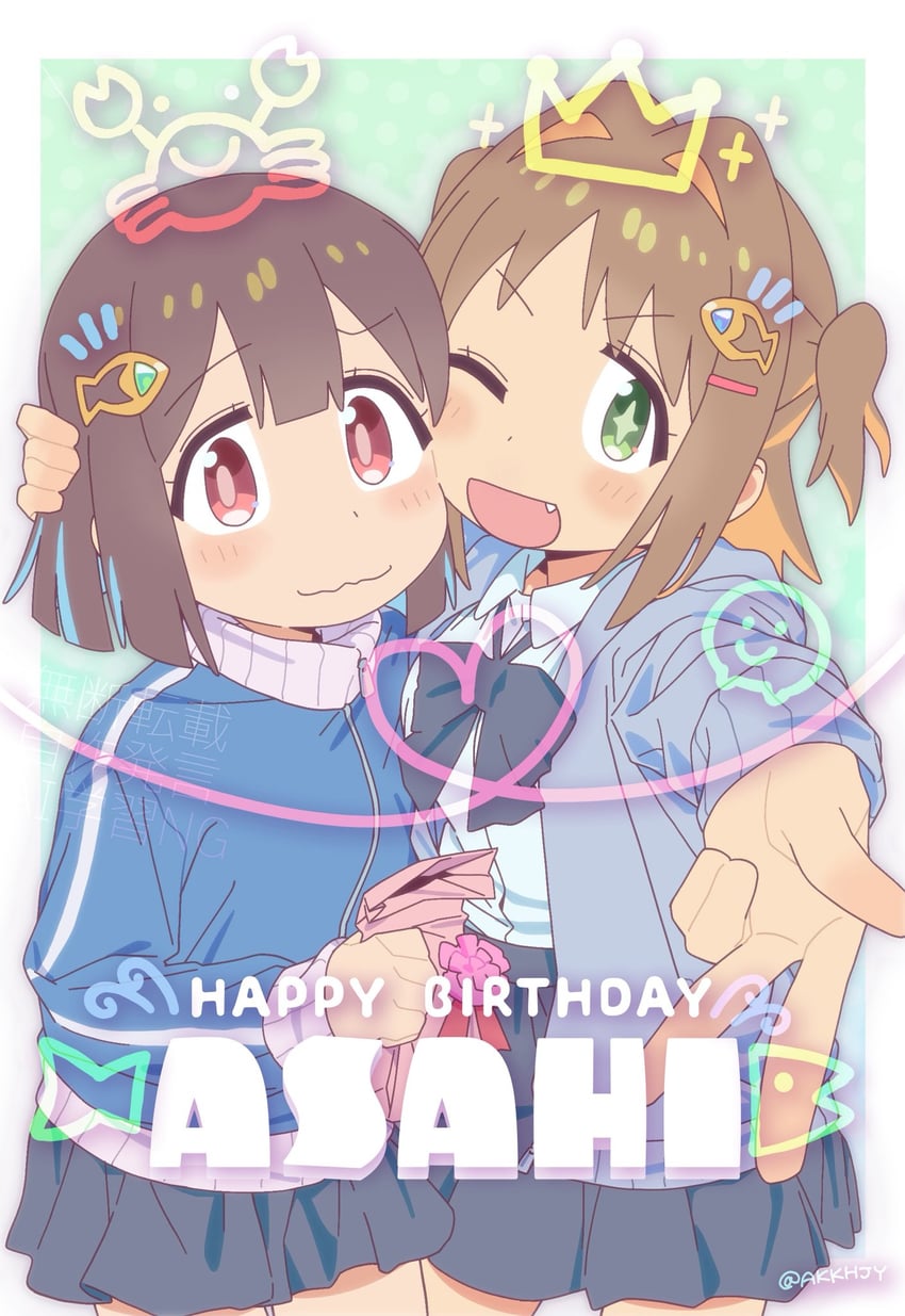 hozuki momiji and oka asahi (onii-chan wa oshimai!) drawn by matado_(almukha)
