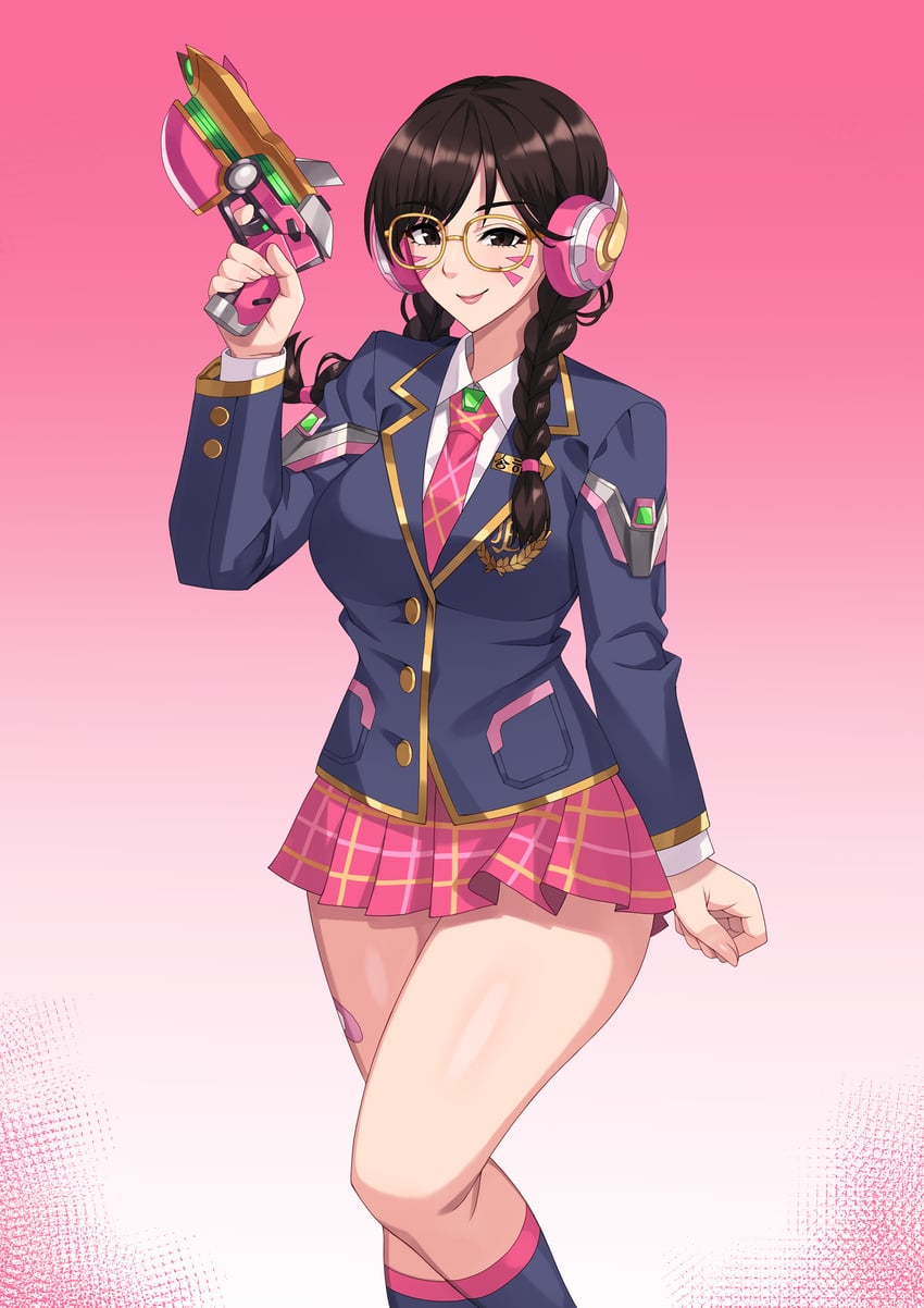 d.va and academy d.va (overwatch and 1 more) drawn by hraf8mvqvxzvago