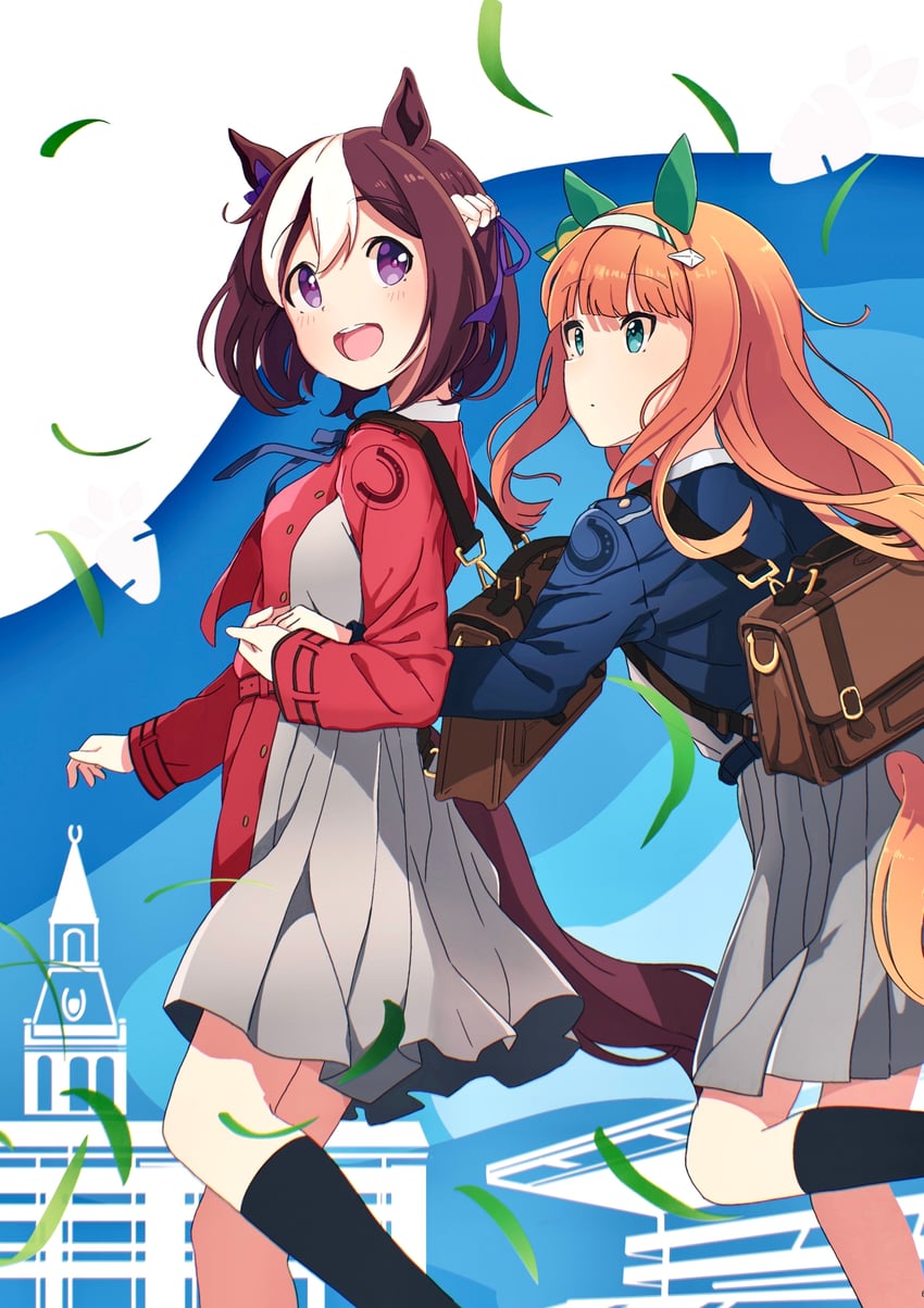 nishikigi chisato, inoue takina, silence suzuka, and special week (umamusume and 1 more) drawn by moko39_takasora