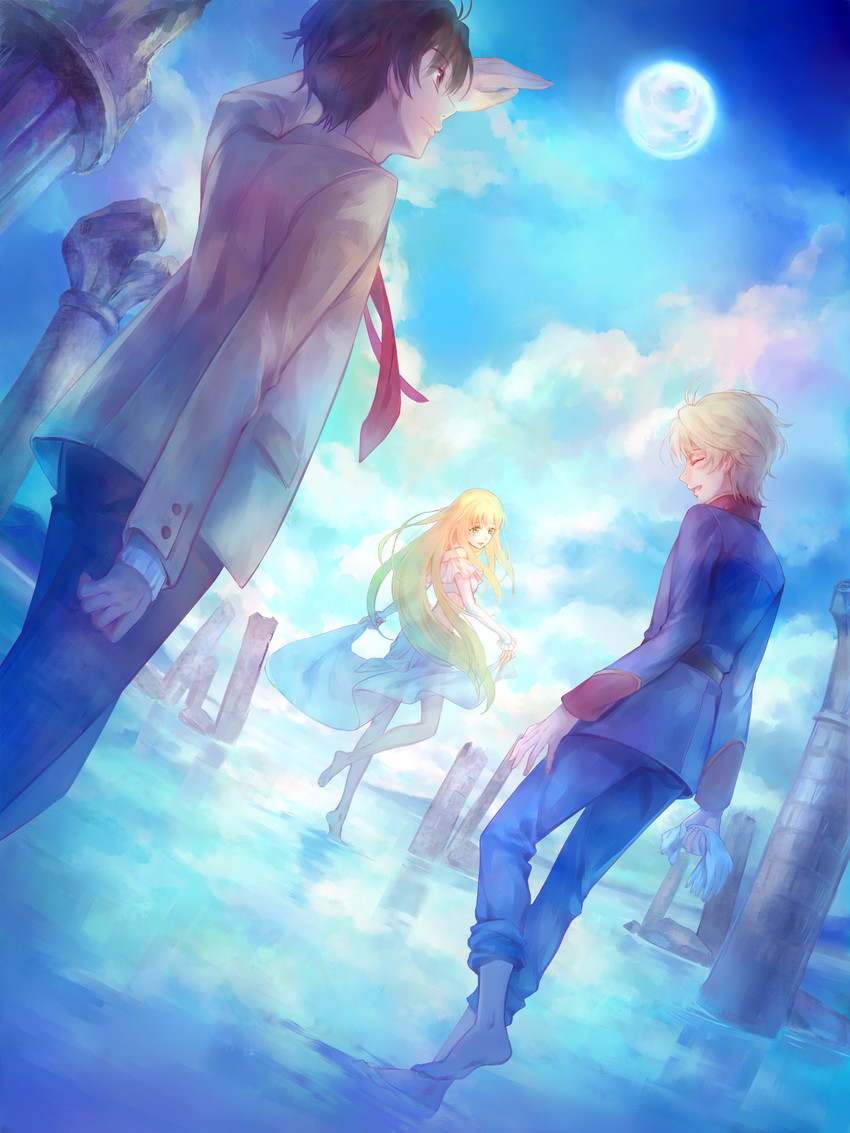 slaine troyard, kaizuka inaho, and asseylum vers allusia (aldnoah.zero) drawn by kanmuri_(hanyifan30338)