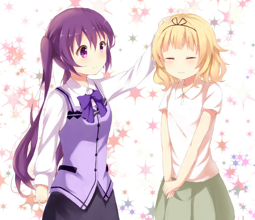 kirima syaro and tedeza rize (gochuumon wa usagi desu ka?) drawn by stick_jitb